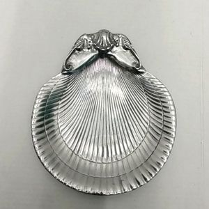 Arthur Court Designs Vintage 1978 Seahorses Scallop Tray Dish